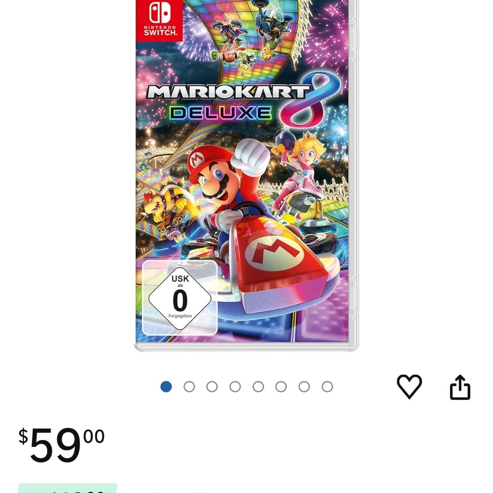 Nintendo Mario Kart 8 Deluxe New never opened!